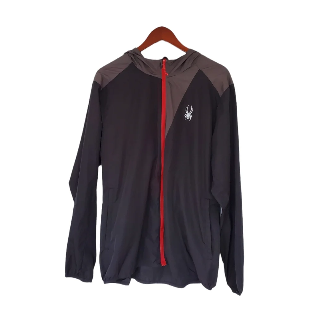Spyder Men's Sz L Hooded Lightweight Jacket - Picture 1 of 7